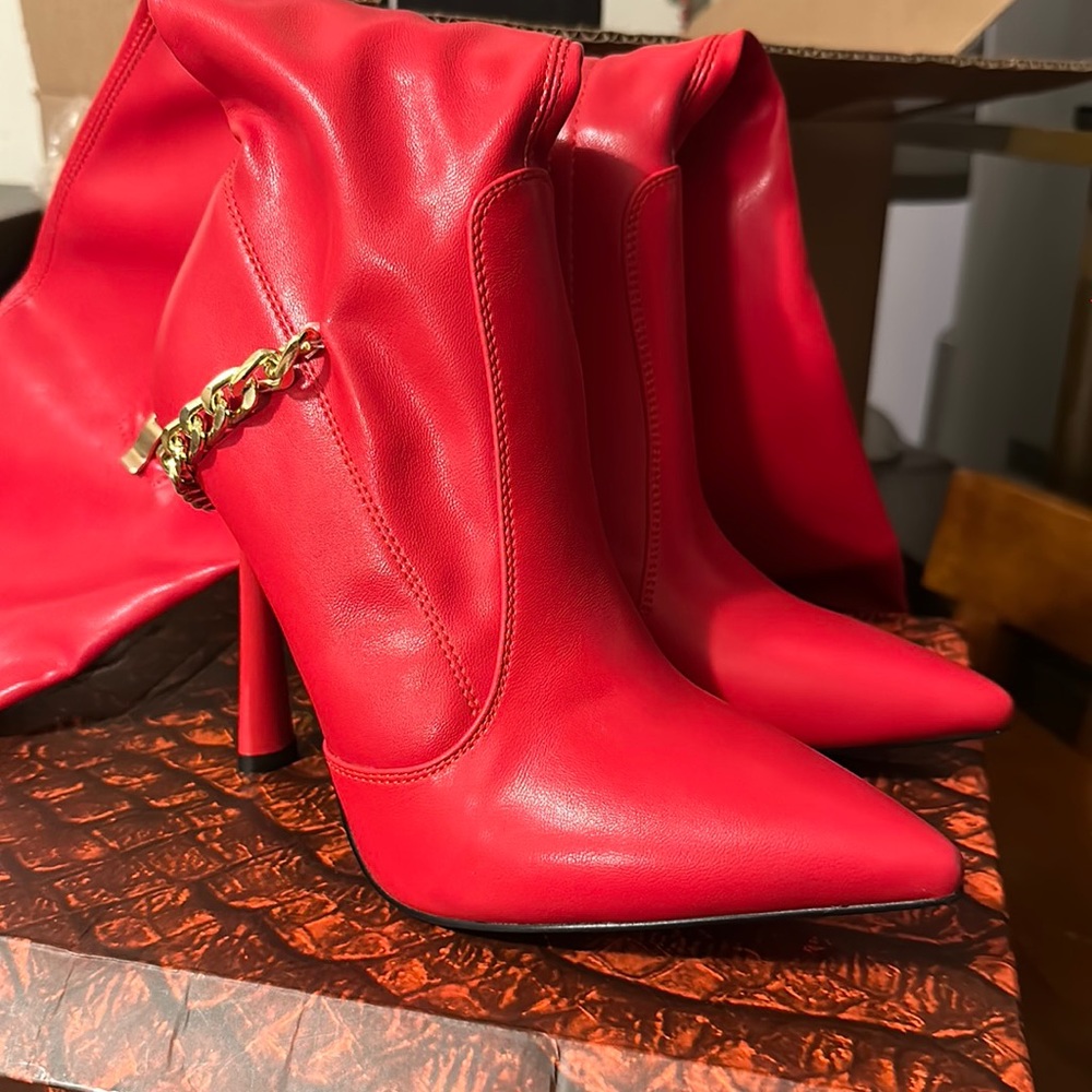 Brand new red boots!!!